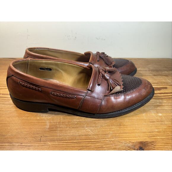 Allen Edmonds Cody Loafer 1849 Men\'s 11D Brown Leather Tassel Kiltie Dress Shoes main image 4